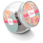 Abstract Foliage Puppy Treat Jar (Personalized)