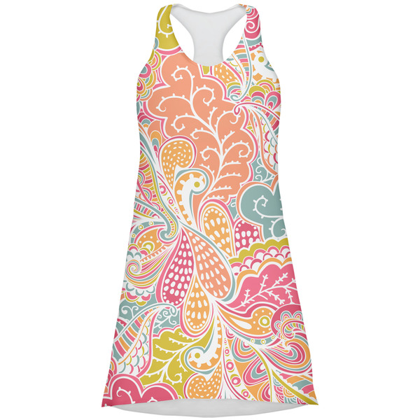 Custom Abstract Foliage Racerback Dress - X Large