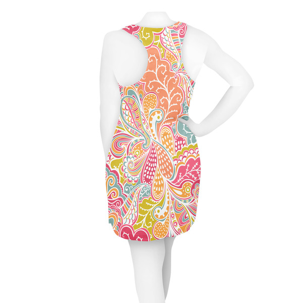 Abstract Foliage Racerback Dress - On Model - Back