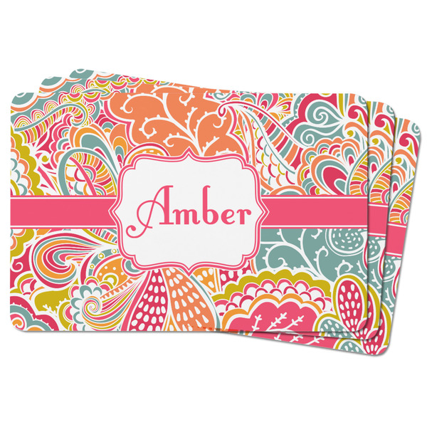 Abstract Foliage Rectangular Fridge Magnet - THREE