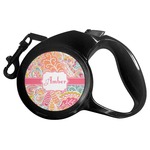Abstract Foliage Retractable Dog Leash - Medium (Personalized)