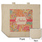 Abstract Foliage Reusable Cotton Grocery Bag - Front & Back View
