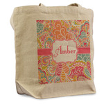 Abstract Foliage Reusable Cotton Grocery Bag - Single (Personalized)