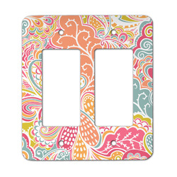 Abstract Foliage Rocker Style Light Switch Cover - Two Switch