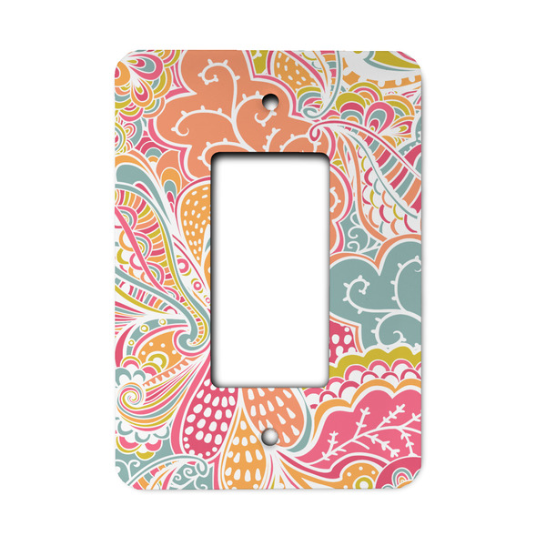 Custom Abstract Foliage Rocker Style Light Switch Cover