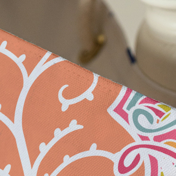 Abstract Foliage Large Rope Tote - Close Up View