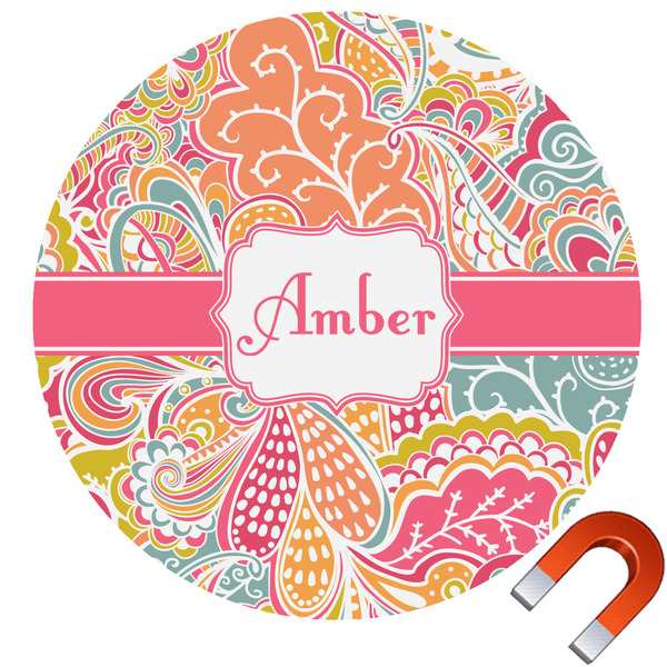 Custom Abstract Foliage Car Magnet (Personalized)