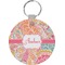 Abstract Foliage Round Keychain (Personalized)
