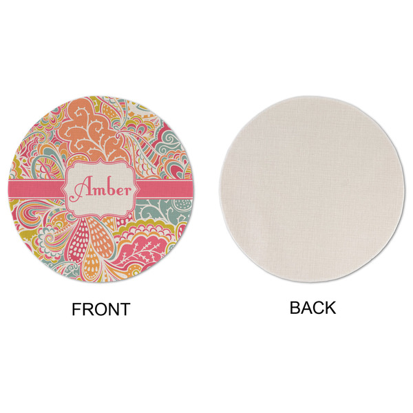 Abstract Foliage Round Linen Placemats - APPROVAL (single sided)