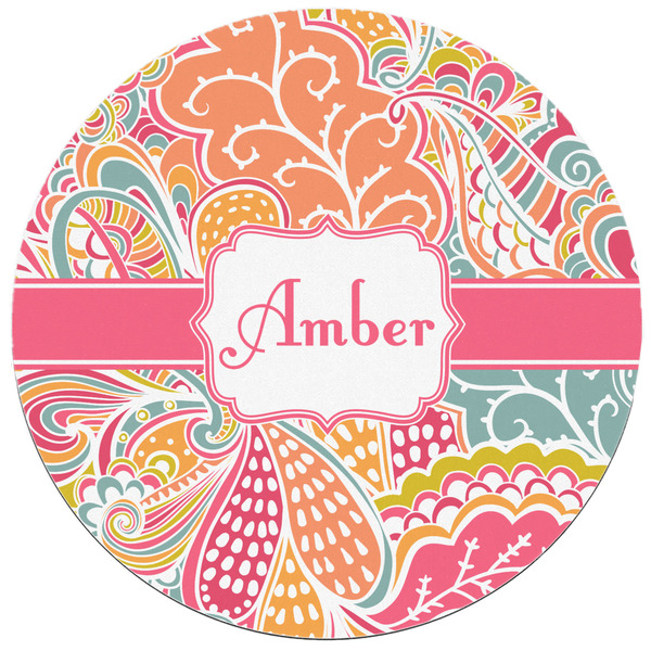 Abstract Foliage Round Mousepad - APPROVAL