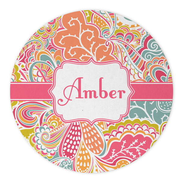 Abstract Foliage Round Paper Coaster - Approval