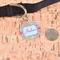 Abstract Foliage Round Pet ID Tag - Large - In Context