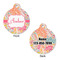 Abstract Foliage Round Pet Tag - Front & Back