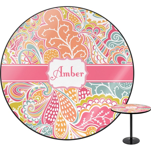 Custom Abstract Foliage Round Table (Personalized)
