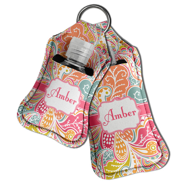 Abstract Foliage Sanitizer Holder Keychain - Both in Case (PARENT)