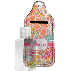 Abstract Foliage Hand Sanitizer & Keychain Holder - Large (Personalized)