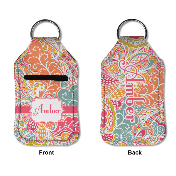 Abstract Foliage Sanitizer Holder Keychain - Small APPROVAL (Flat)