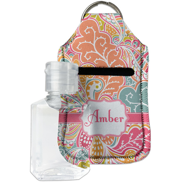 Custom Abstract Foliage Hand Sanitizer & Keychain Holder - Small (Personalized)