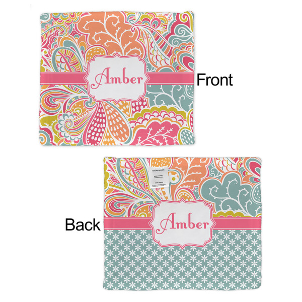 Abstract Foliage Security Blanket - Front & Back View