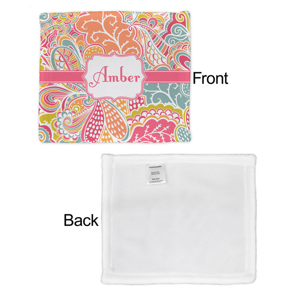 Abstract Foliage Security Blanket - Front & White Back View