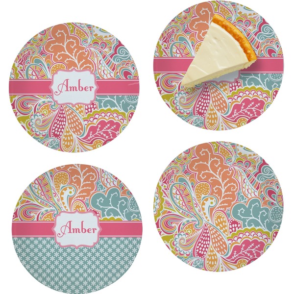 Abstract Foliage Set of Appetizer / Dessert Plates