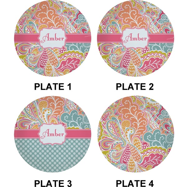 Abstract Foliage Set of Appetizer / Dessert Plates (Approval)