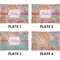 Abstract Foliage Set of Rectangular Appetizer / Dessert Plates (Approval)