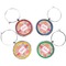 Abstract Foliage Wine Charms (Set of 4) (Personalized)
