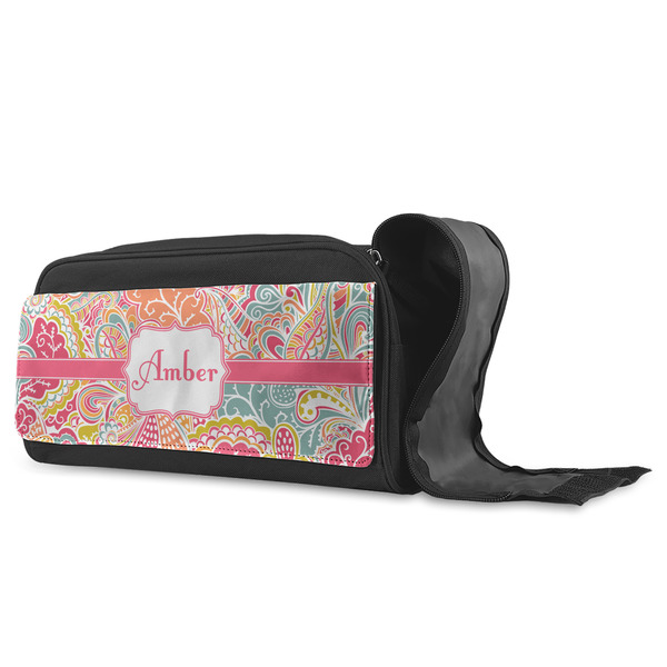 Abstract Foliage Shoe Bags - ANGLE (Open)