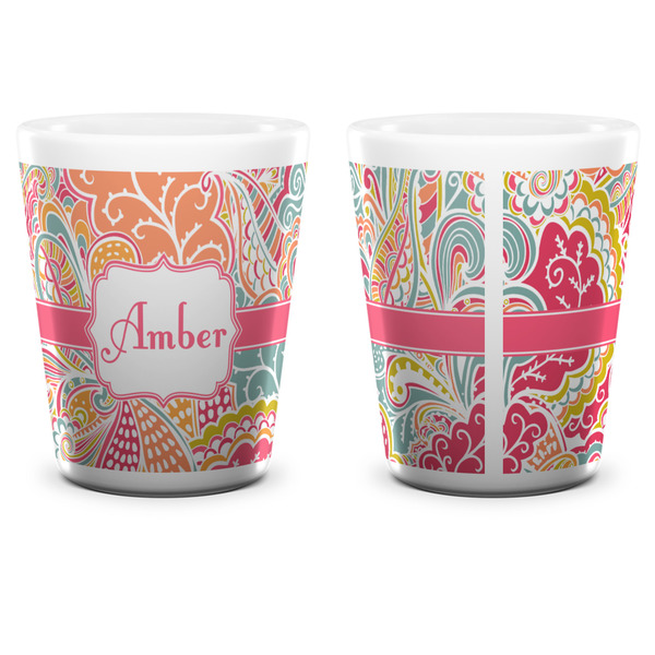 Abstract Foliage Shot Glass - White - APPROVAL