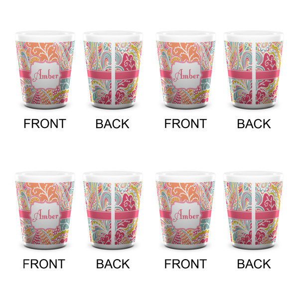 Abstract Foliage Shot Glass - White - Set of 4 - APPROVAL