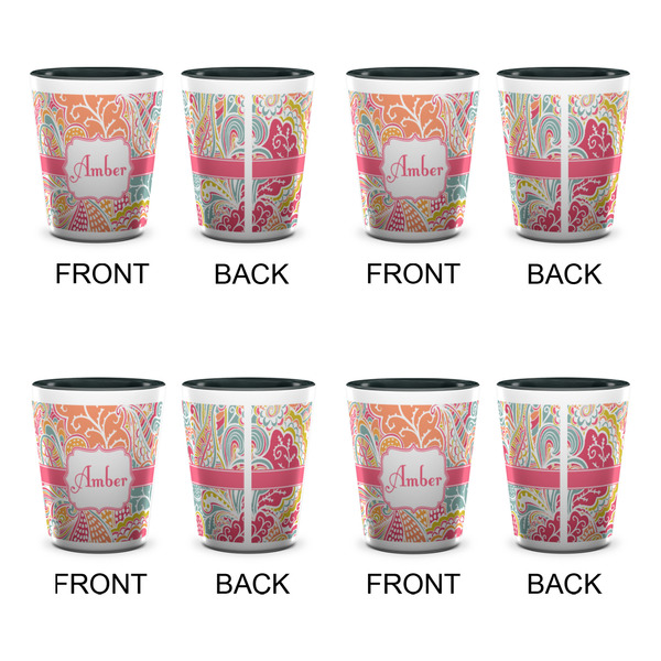 Abstract Foliage Shot Glassess - Two Tone - Set of 4 - APPROVAL