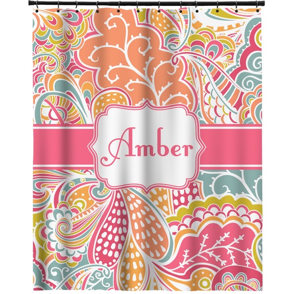 Custom Abstract Foliage Extra Long Shower Curtain - 70"x84" (Personalized)