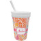 Abstract Foliage Sippy Cup with Straw (Personalized)
