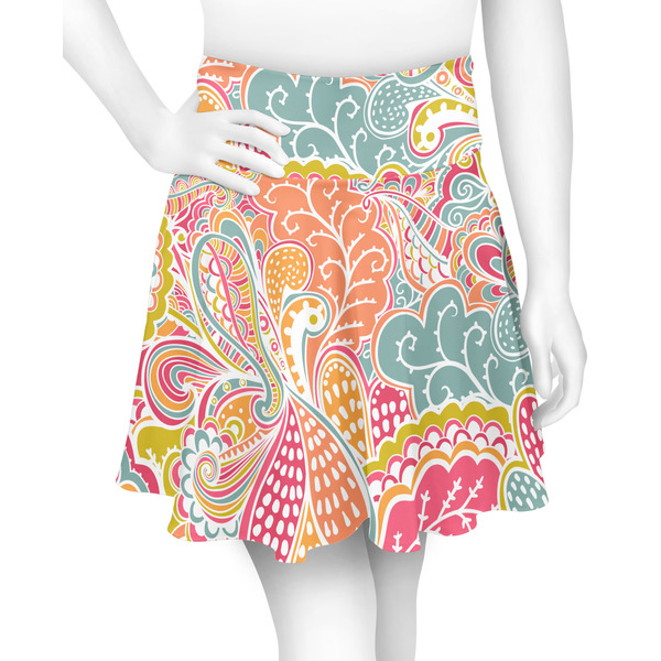 Custom Abstract Foliage Skater Skirt - Medium