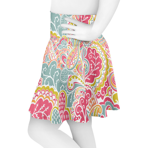 Abstract Foliage Skater Skirt - Side