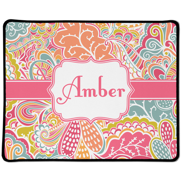 Custom Abstract Foliage Large Gaming Mouse Pad - 12.5" x 10" (Personalized)
