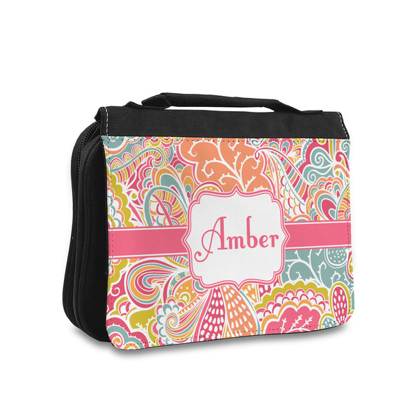 Custom Abstract Foliage Toiletry Bag - Small (Personalized)