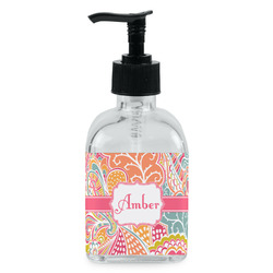 Abstract Foliage Glass Soap & Lotion Bottle - Single Bottle (Personalized)