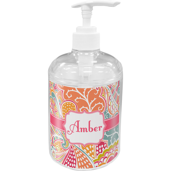 Custom Abstract Foliage Acrylic Soap & Lotion Bottle (Personalized)
