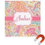 Abstract Foliage Square Car Magnet - 10" (Personalized)