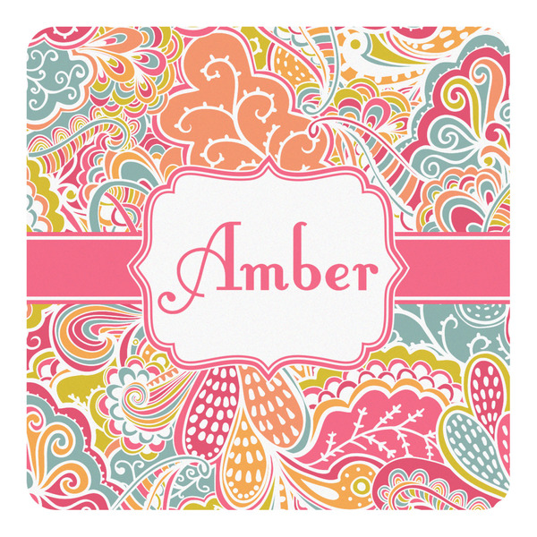 Custom Abstract Foliage Square Decal - Medium (Personalized)