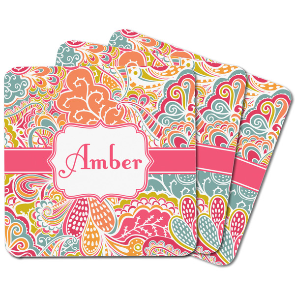 Abstract Foliage Square Fridge Magnet - MAIN