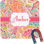 Abstract Foliage Square Fridge Magnet (Personalized)