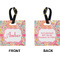 Abstract Foliage Square Luggage Tag (Front + Back)