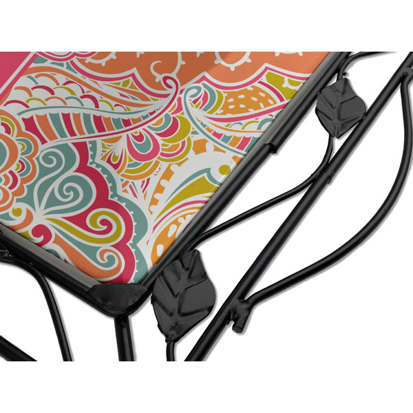 Abstract Foliage Square Trivet - Detail