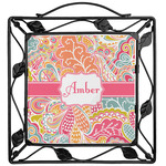 Abstract Foliage Square Trivet (Personalized)