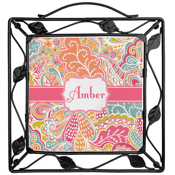 Custom Abstract Foliage Square Trivet (Personalized)