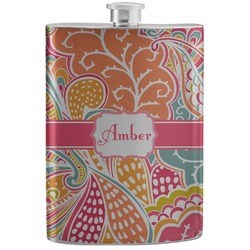 Abstract Foliage Stainless Steel Flask (Personalized)