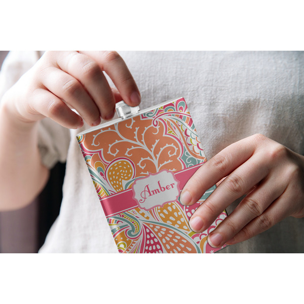 Abstract Foliage Stainless Steel Flask - LIFESTYLE 1